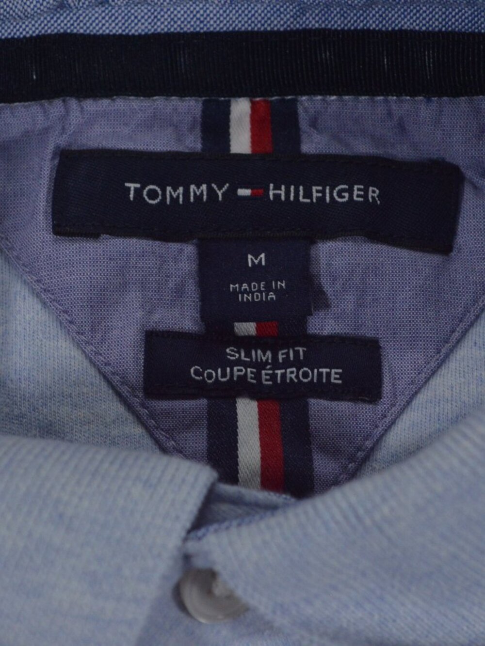 Tommy Hilfiger Men’s Slim-Fit Striped Polo Medium - Picture 6 of 7